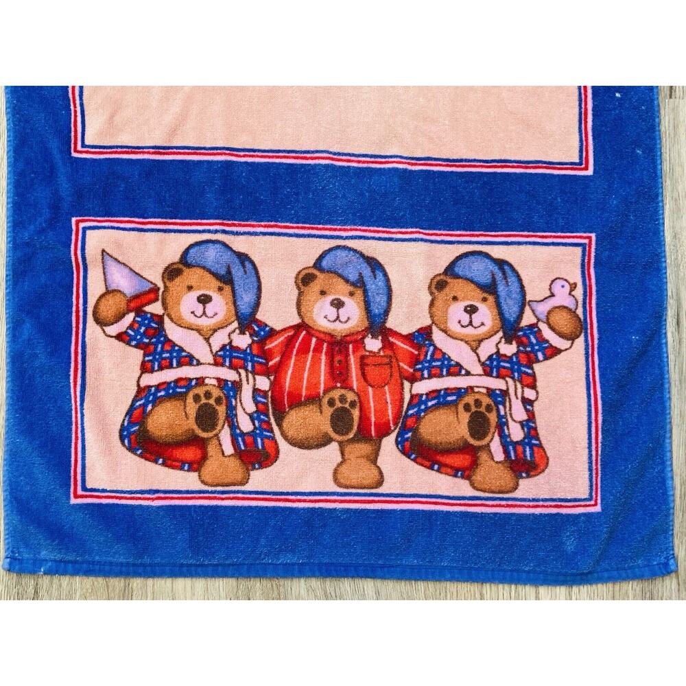 Vintage BARTH & DREYFUSS The Bathworks Kids Bear Sleepy Bath Towel Bedtime Child